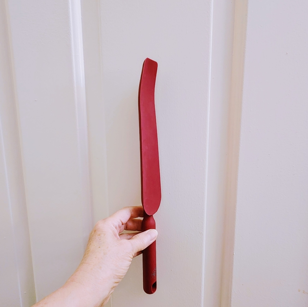 GreenLife Easy Reach Silicone Spatula Steel Core Red for Blenders NEW Tool